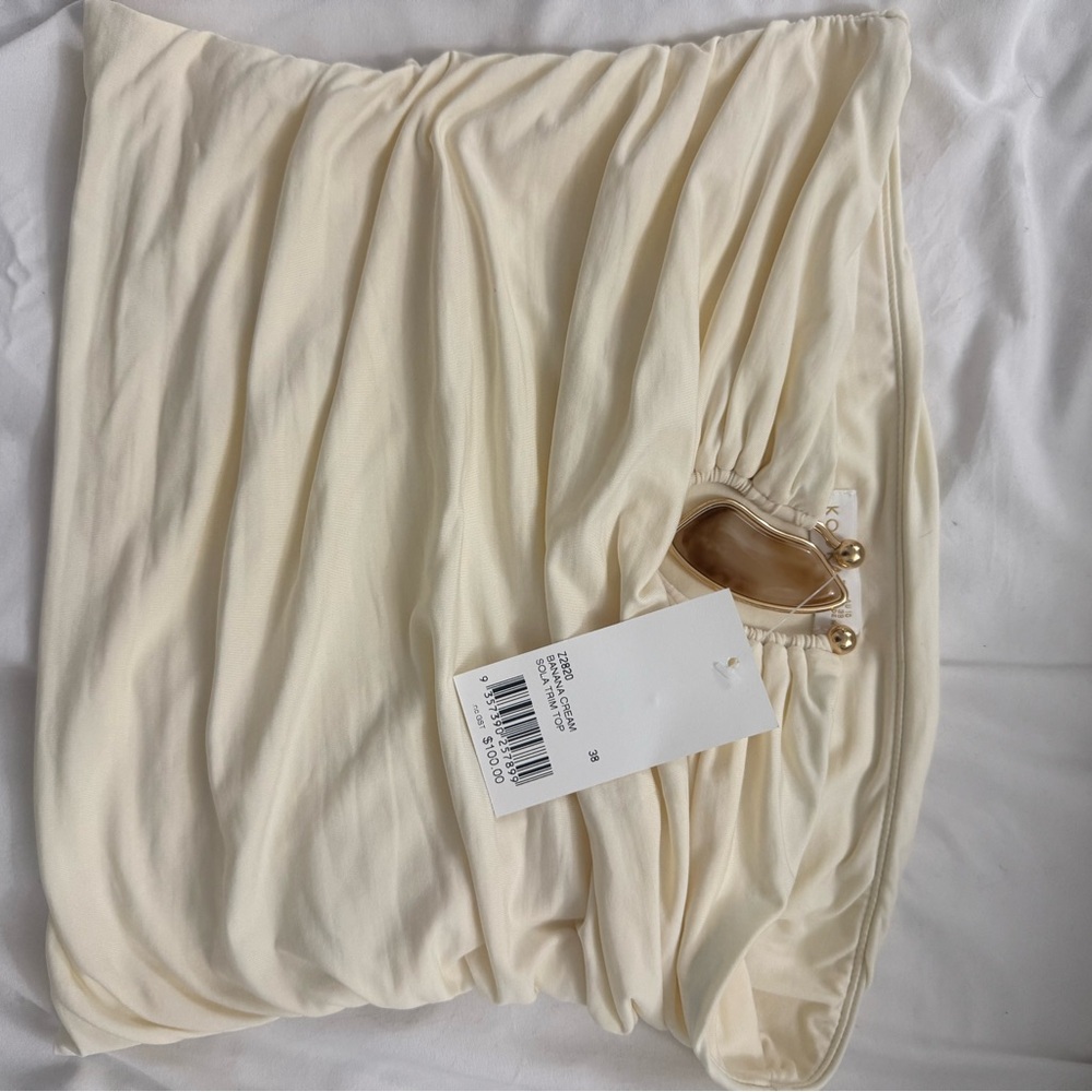 Kookai Cream Ruched Top